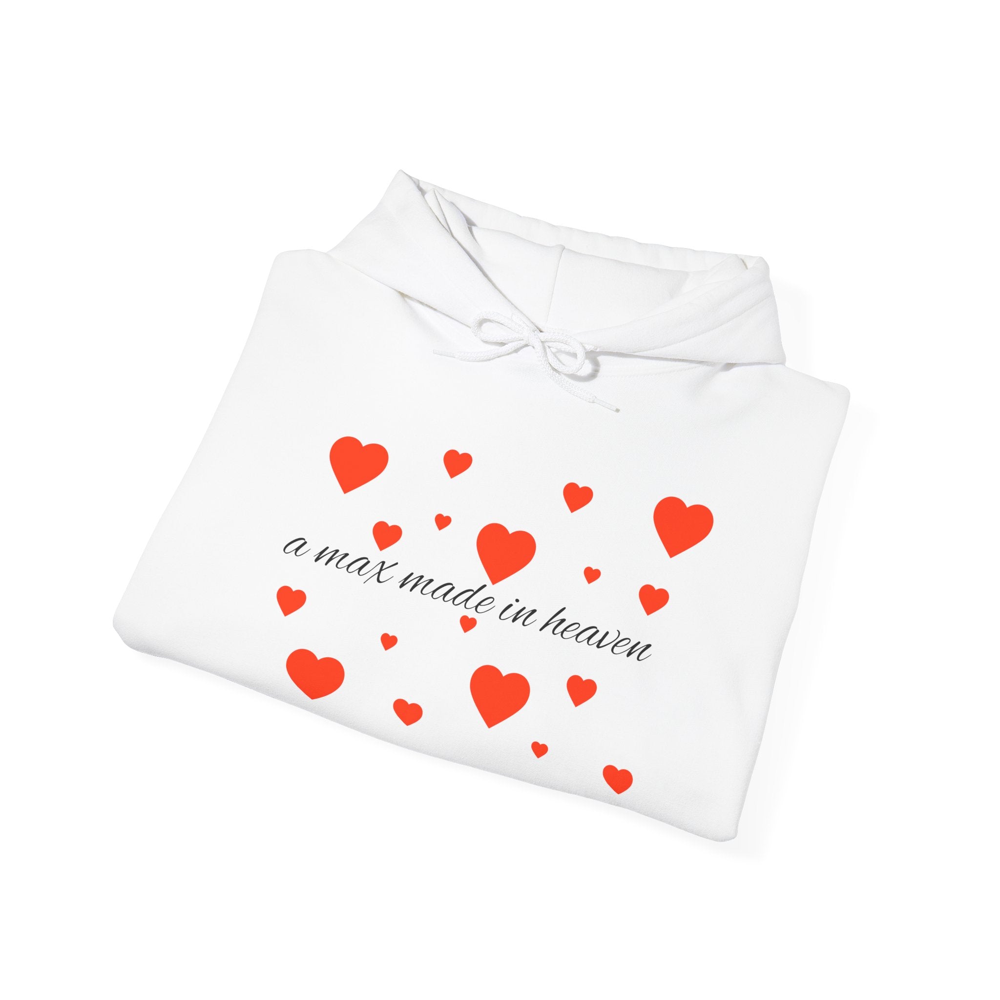 Hoodie — Minimal King Crown Portrait & 'love maxing' Heart Graphic